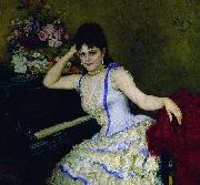 Ilya Yefimovich Repin Portrait of pianist and professor of Saint-Petersburg Conservatory Sophie Menter. France oil painting artist